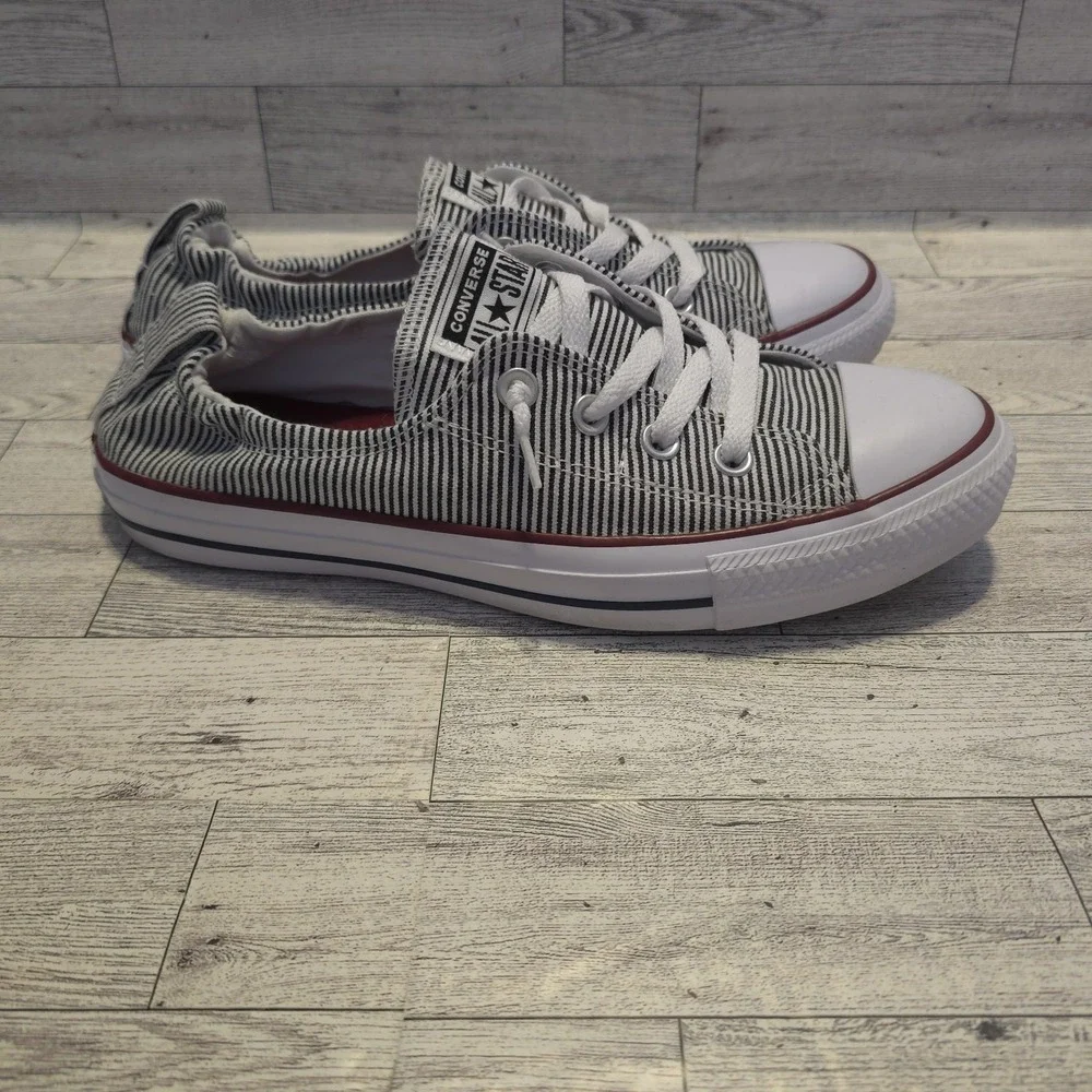 Converse All Star Shoreline Women's Size 10 Black & White Striped 562034F - Picture 2 of 8